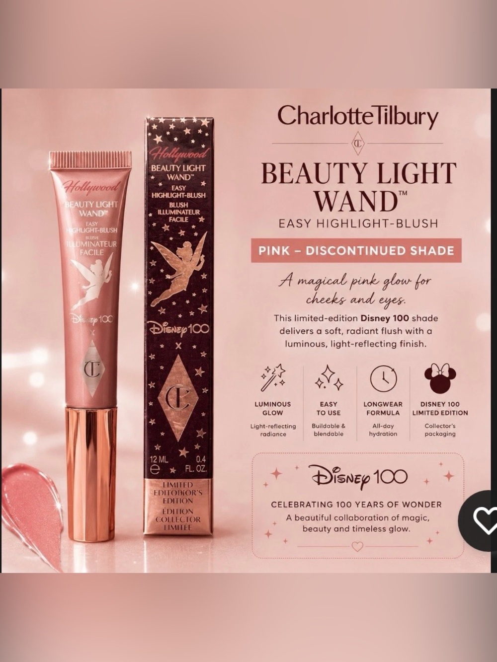 Charlotte Tilbury Beauty Light Wand - Disney 100 Limited Edition